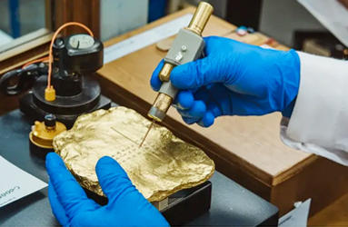 Sample preparation for testing the purity of gold in UAE